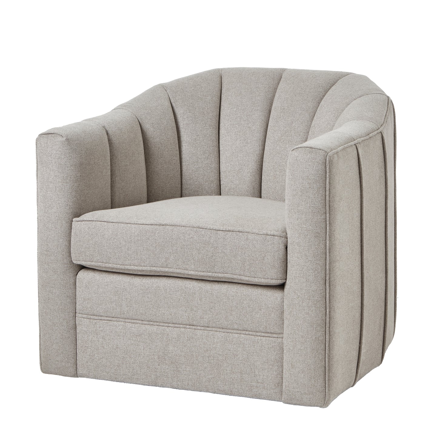 Lily Swivel Chair In Oatmeal Twill - Occasional Chairs from the Quanta Home collection.