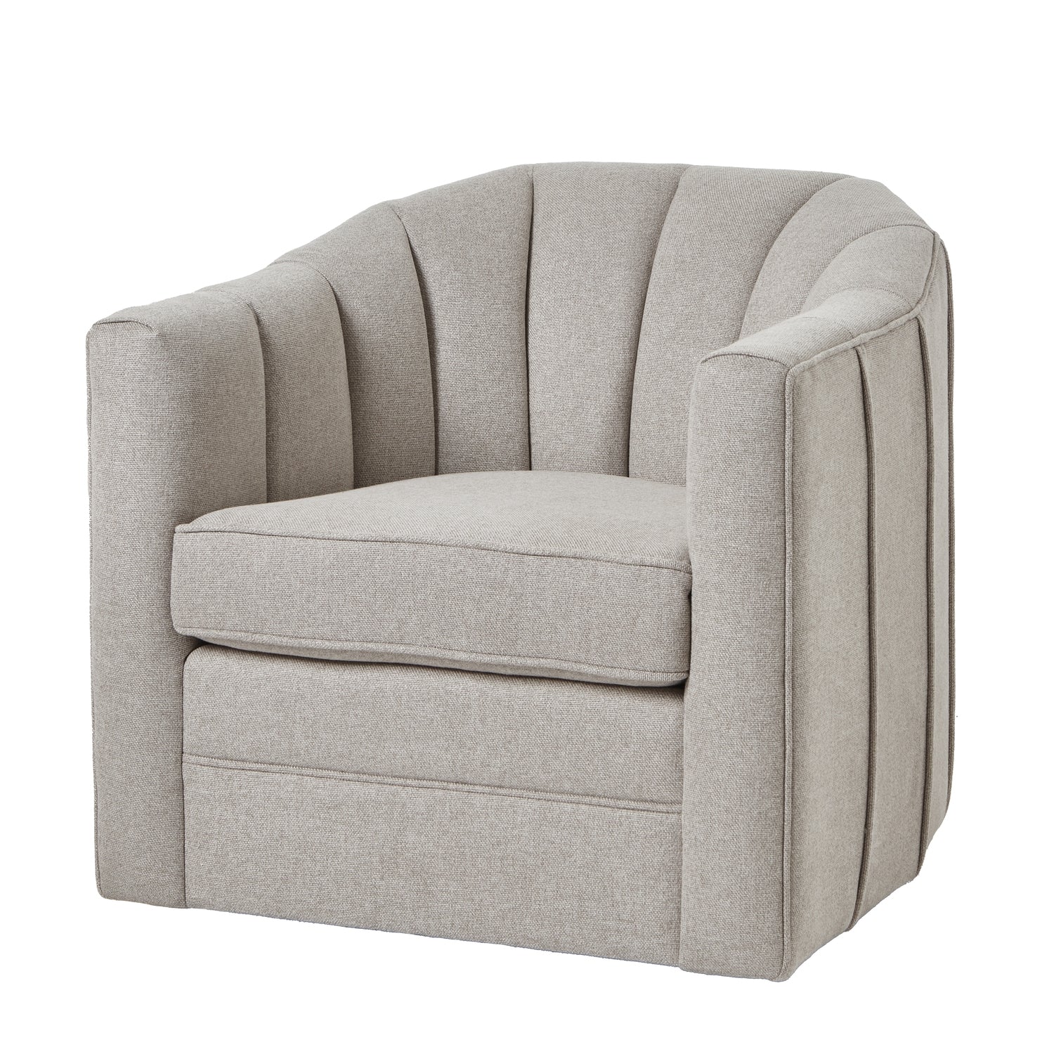 Lily Swivel Chair In Oatmeal Twill - Occasional Chairs from the Quanta Home collection.