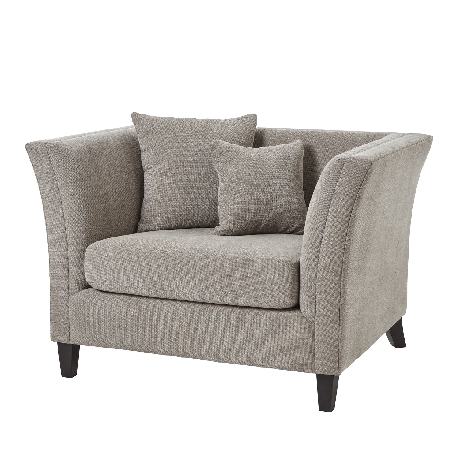 Vesper Taupe Cushion Back Snuggle Chair - Occasional Chairs from the Quanta Home collection.