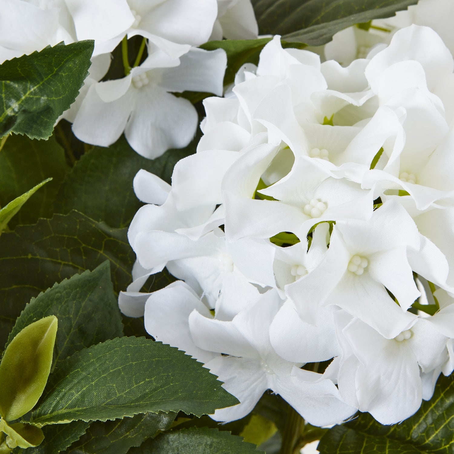 Medium White Hydrangea Plant In Pot - All Artificial Flowers from the Quanta Home collection.
