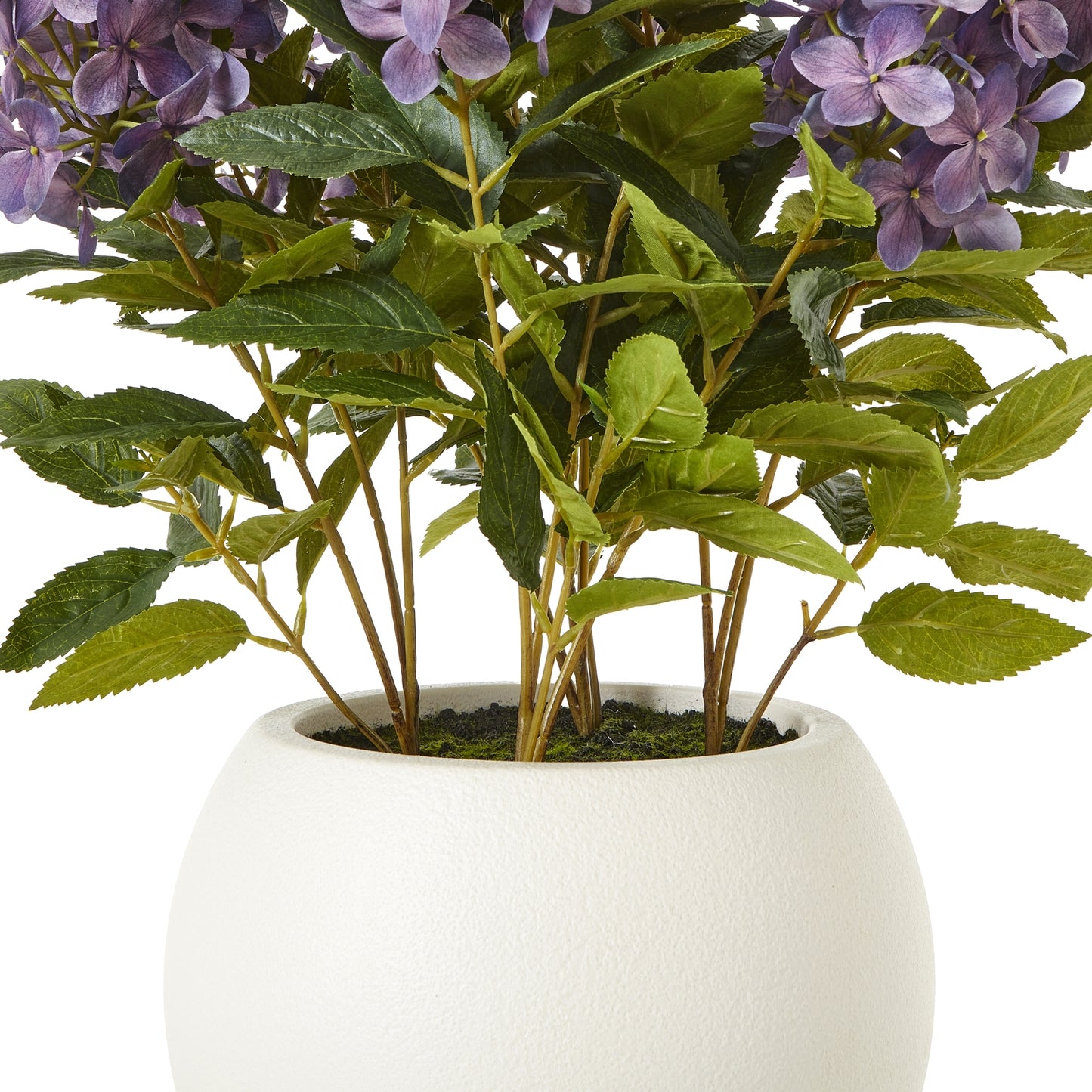 Medium Purple Hydrangea Plant In Pot - All Artificial Flowers from the Quanta Home collection.