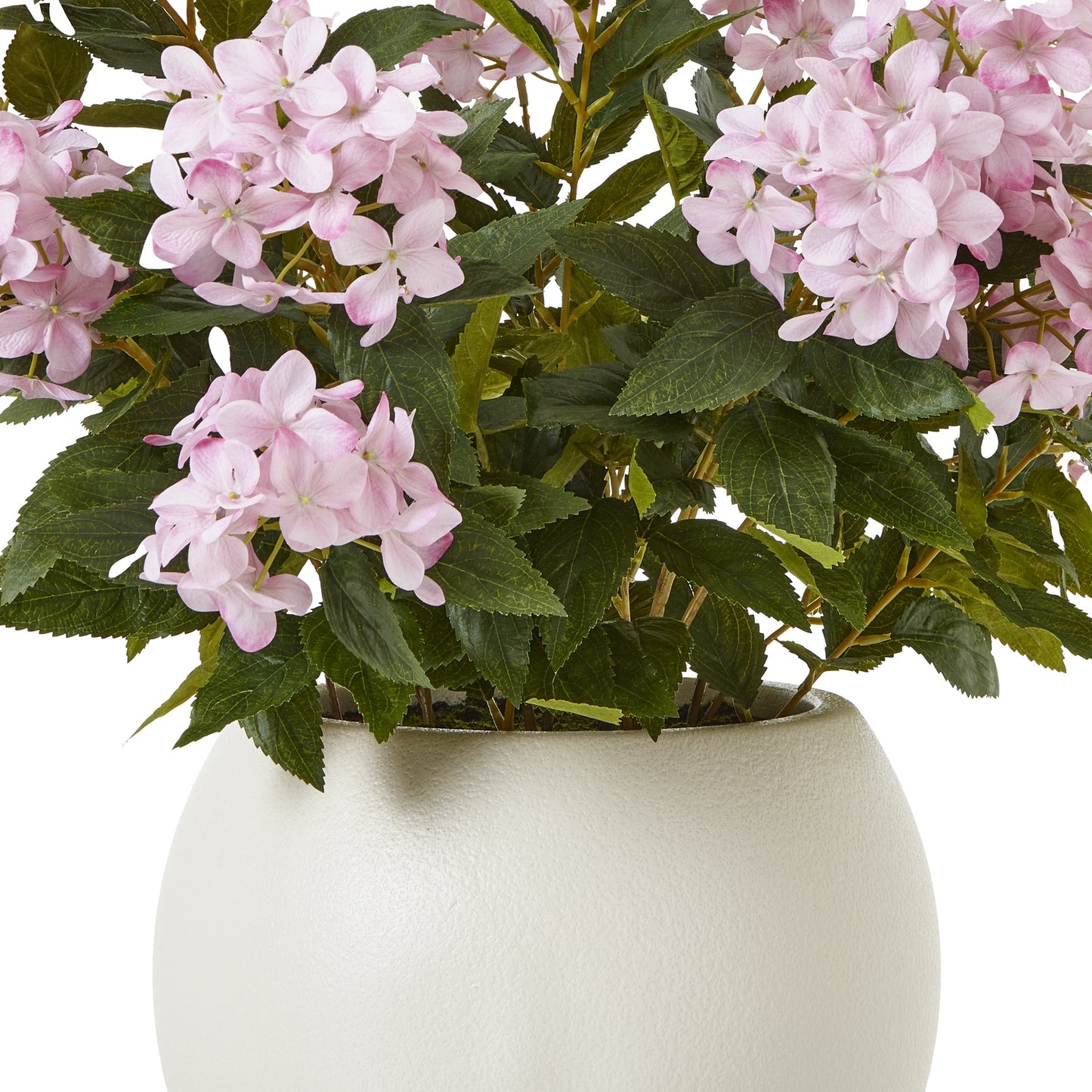 Large Pink Hydrangea Plant In Pot - All Artificial Flowers from the Quanta Home collection.
