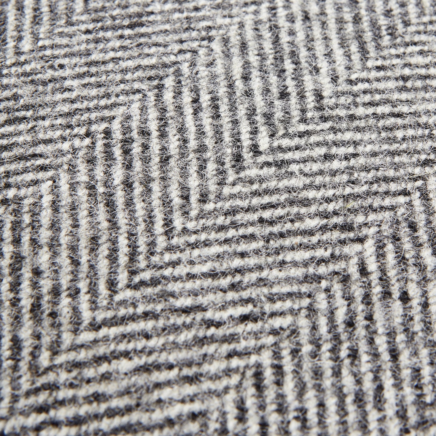 Grey Herringbone Pure Wool Cushion With Piped Edge - Textiles and Soft Furnishings from the Quanta Home collection.