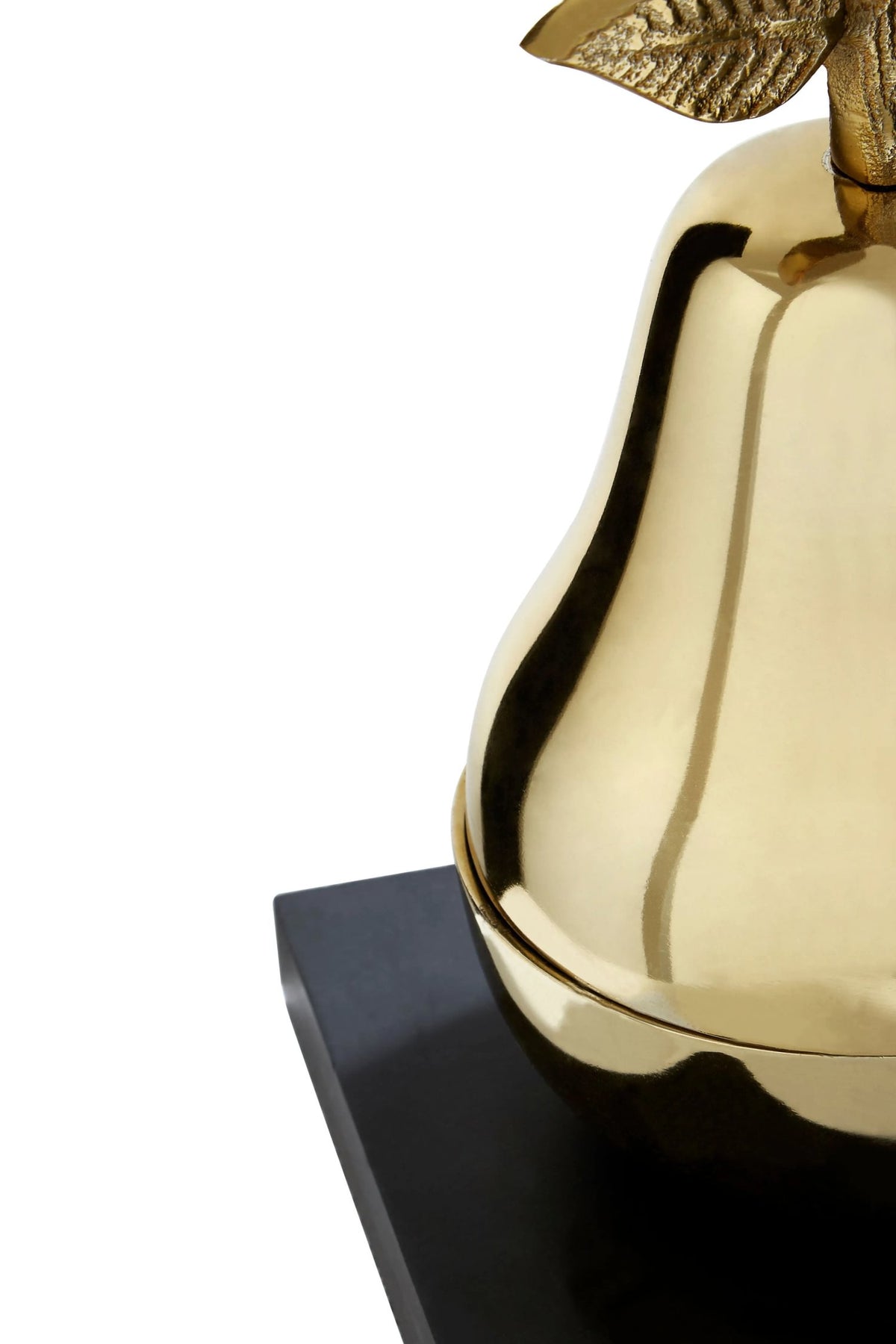 Keepsake Back and Gold Set of 2 Pear Bookends with Storage