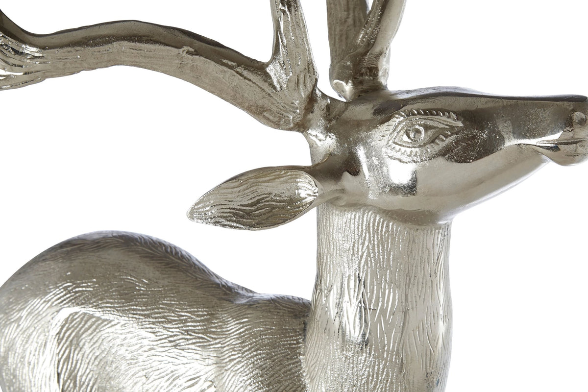 Elkwood Small Nickel Finish Floor Standing Stag