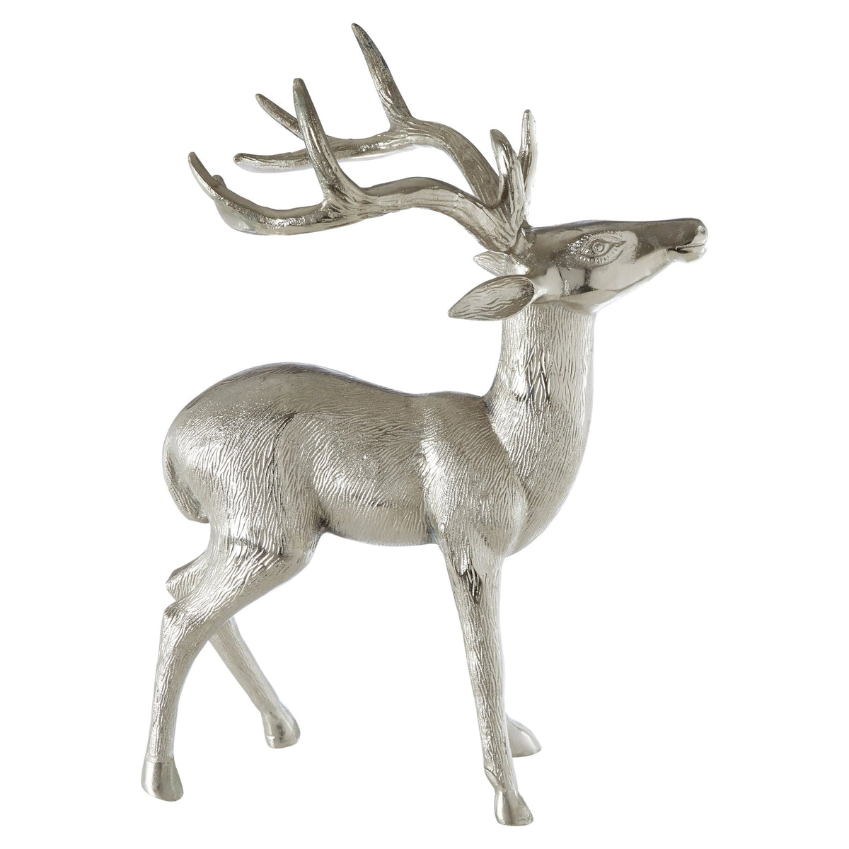 Elkwood Small Nickel Finish Floor Standing Stag