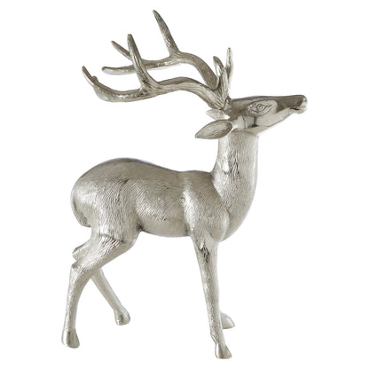 Elkwood Small Nickel Finish Floor Standing Stag