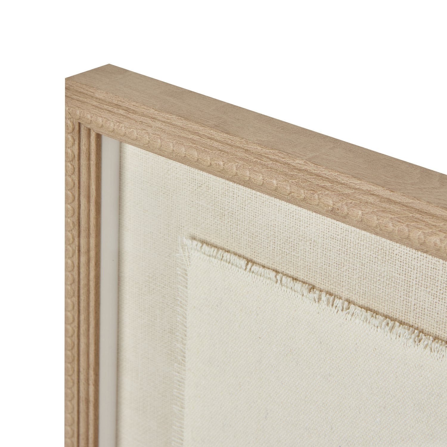 Fern Art On Texture-Torn Paper With Beaded Frame - Printed Art from the Quanta Home collection.