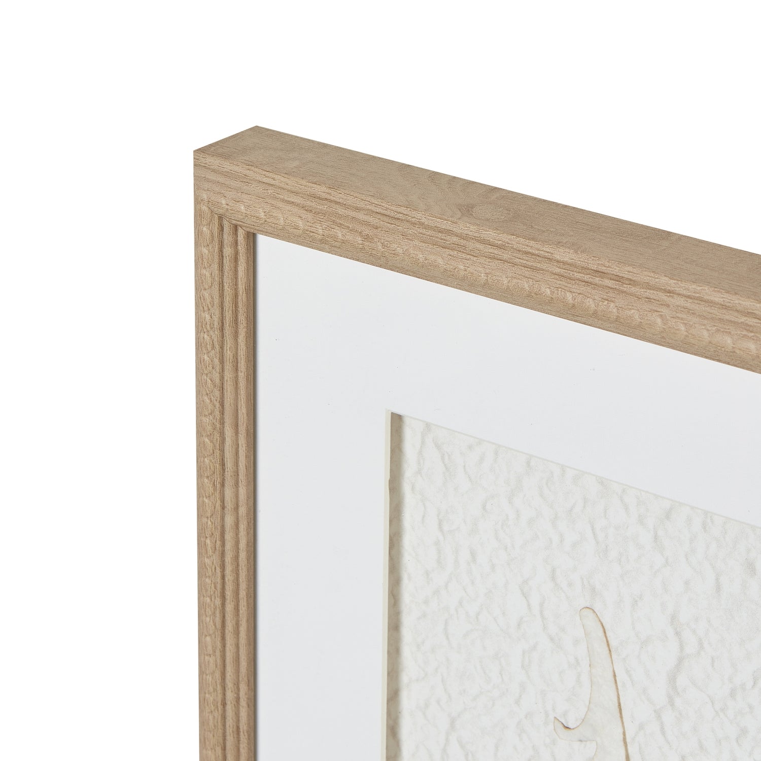 Alta White Feathers Art Mounted In Beaded Frame - Handpainted Art from the Quanta Home collection.