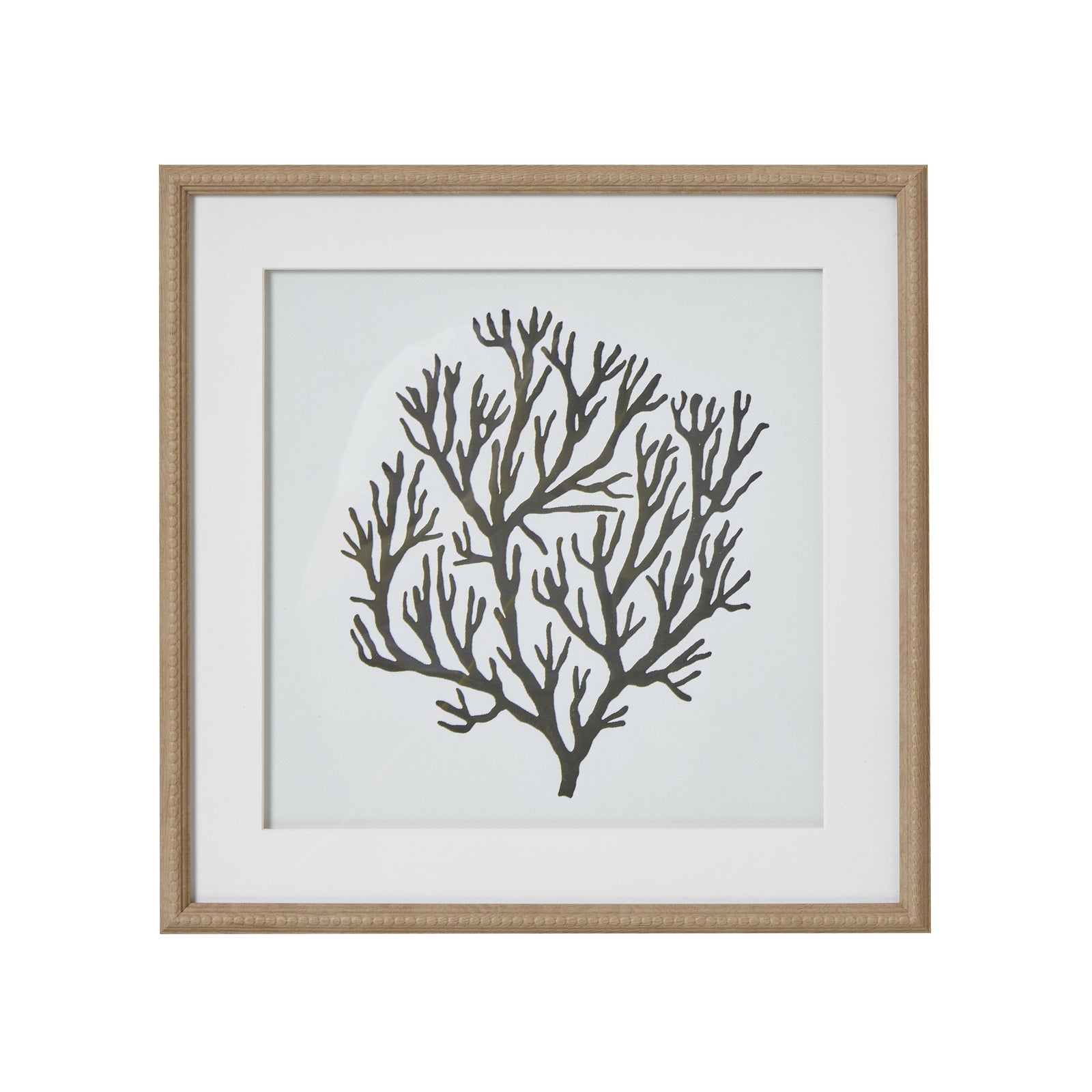 Atol Coral Art Mounted In Beaded Frame - Printed Art from the Quanta Home collection.