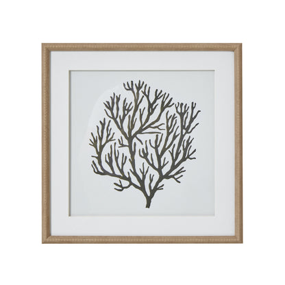 Atol Coral Art Mounted In Beaded Frame - Printed Art from the Quanta Home collection.