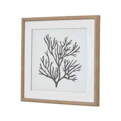 Reef Coral Art Mounted In Beaded Frame - Printed Art from the Quanta Home collection.