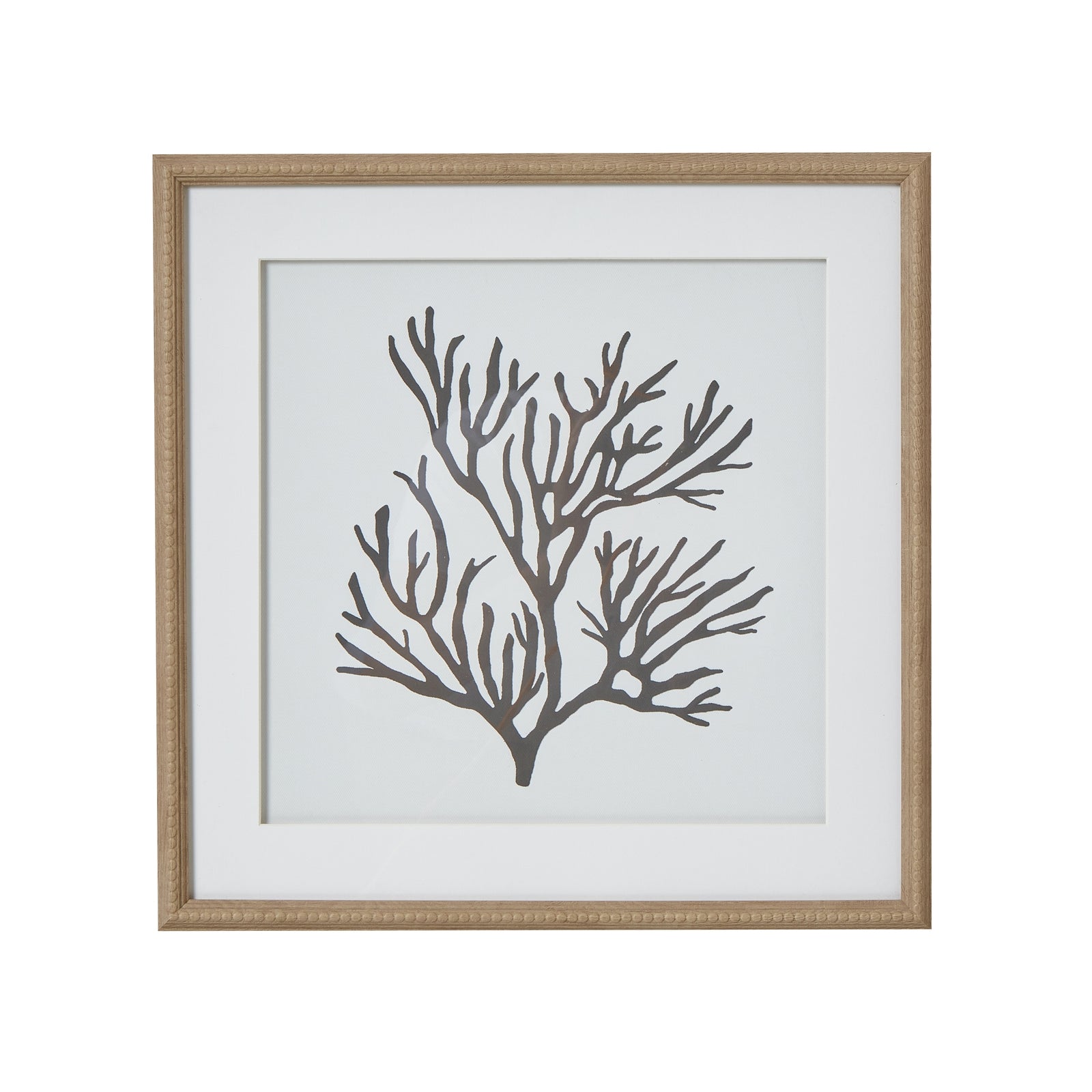 Reef Coral Art Mounted In Beaded Frame - Printed Art from the Quanta Home collection.