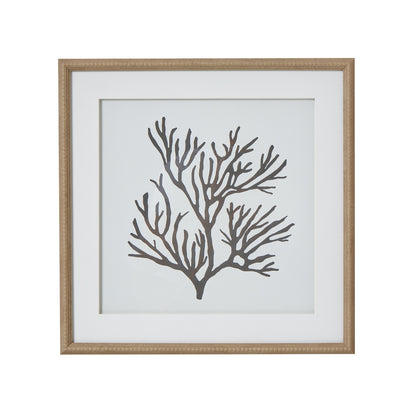 Reef Coral Art Mounted In Beaded Frame - Printed Art from the Quanta Home collection.