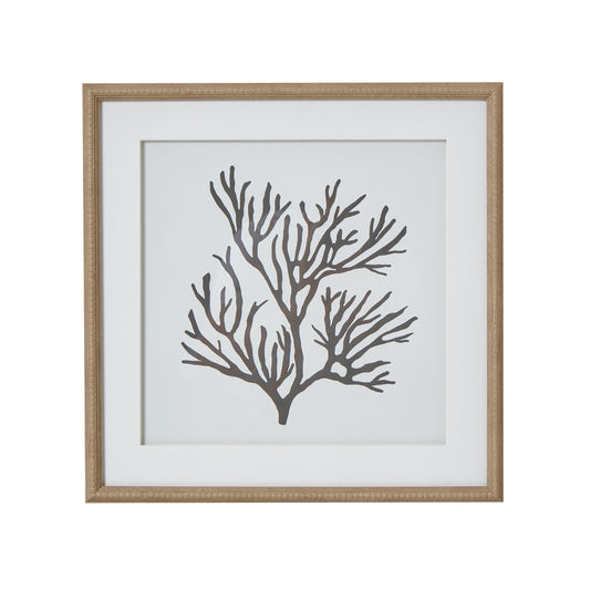 Reef Coral Art Mounted In Beaded Frame - Printed Art from the Quanta Home collection.