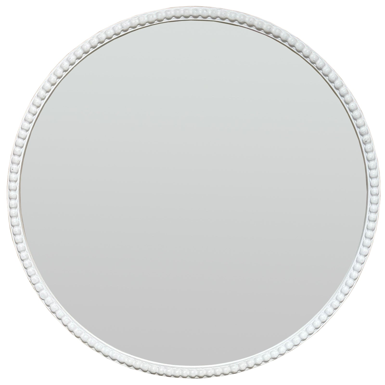 Washed Wood Framed Beaded Mirror - Wall Mirrors from the Quanta Home collection.