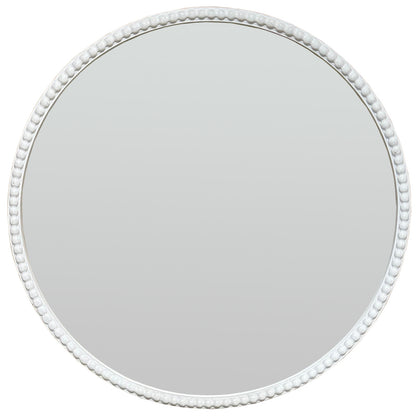 Washed Wood Framed Beaded Mirror - Wall Mirrors from the Quanta Home collection.