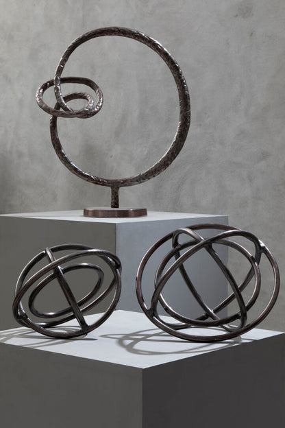 Core Round Rough Bronze Sculpture