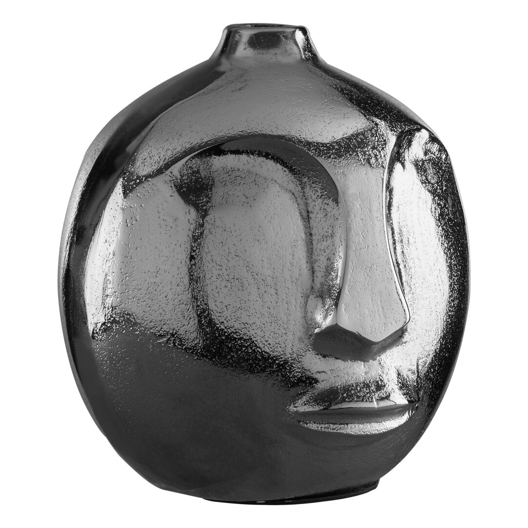 Vista Small Silver Finish Round Vase