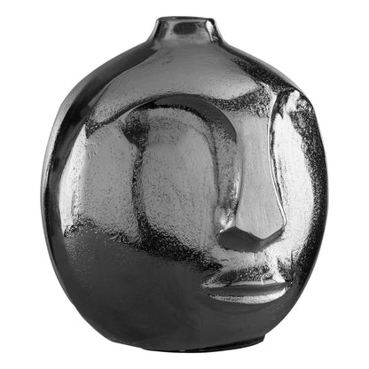 Vista Small Silver Finish Round Vase