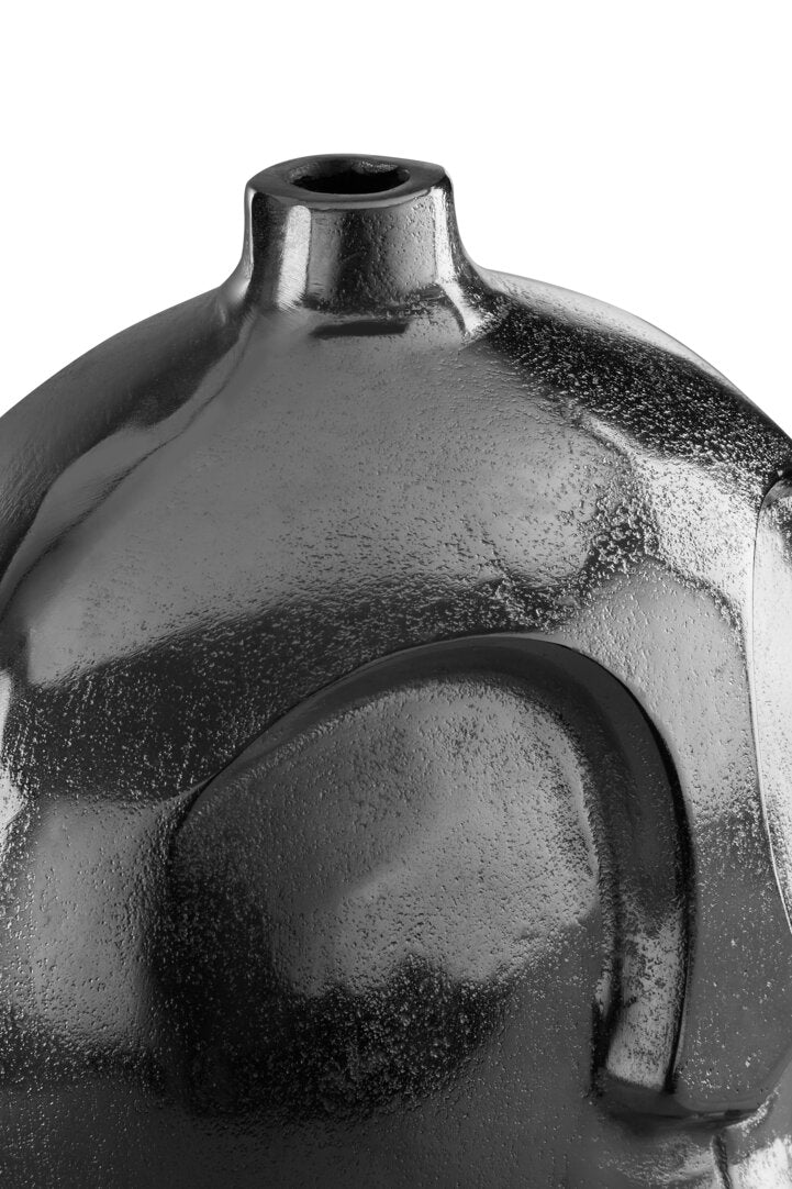 Vista Small Silver Finish Round Vase