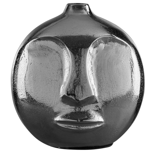 Vista Small Silver Finish Round Vase