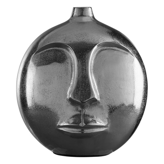 Vista Large Silver Finish Round Vase