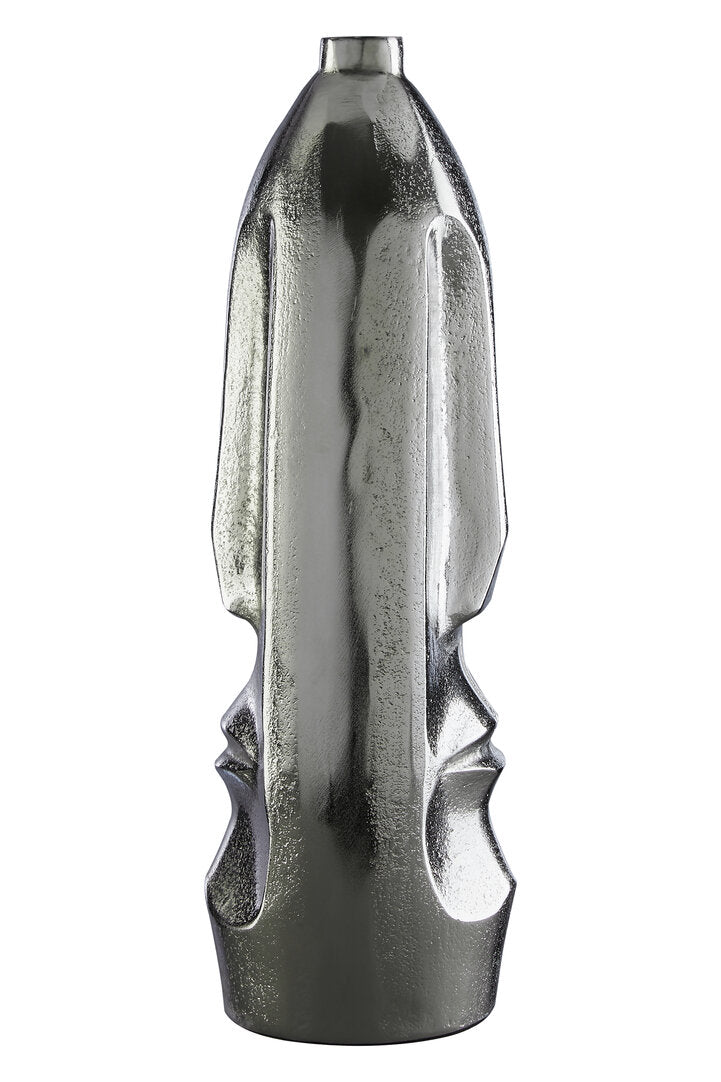 Vista Small Silver Finish Tall Vase
