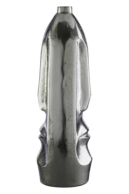 Vista Small Silver Finish Tall Vase