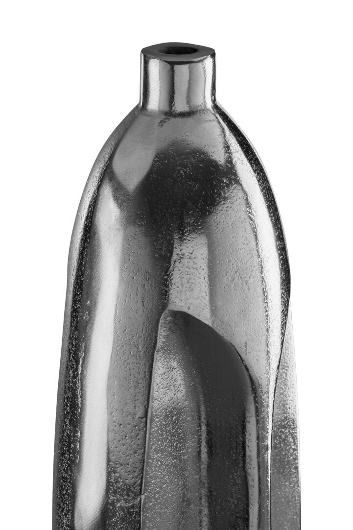 Vista Small Silver Finish Tall Vase