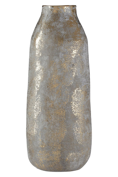 Gildora Large Grey and Gold Ceramic Vase