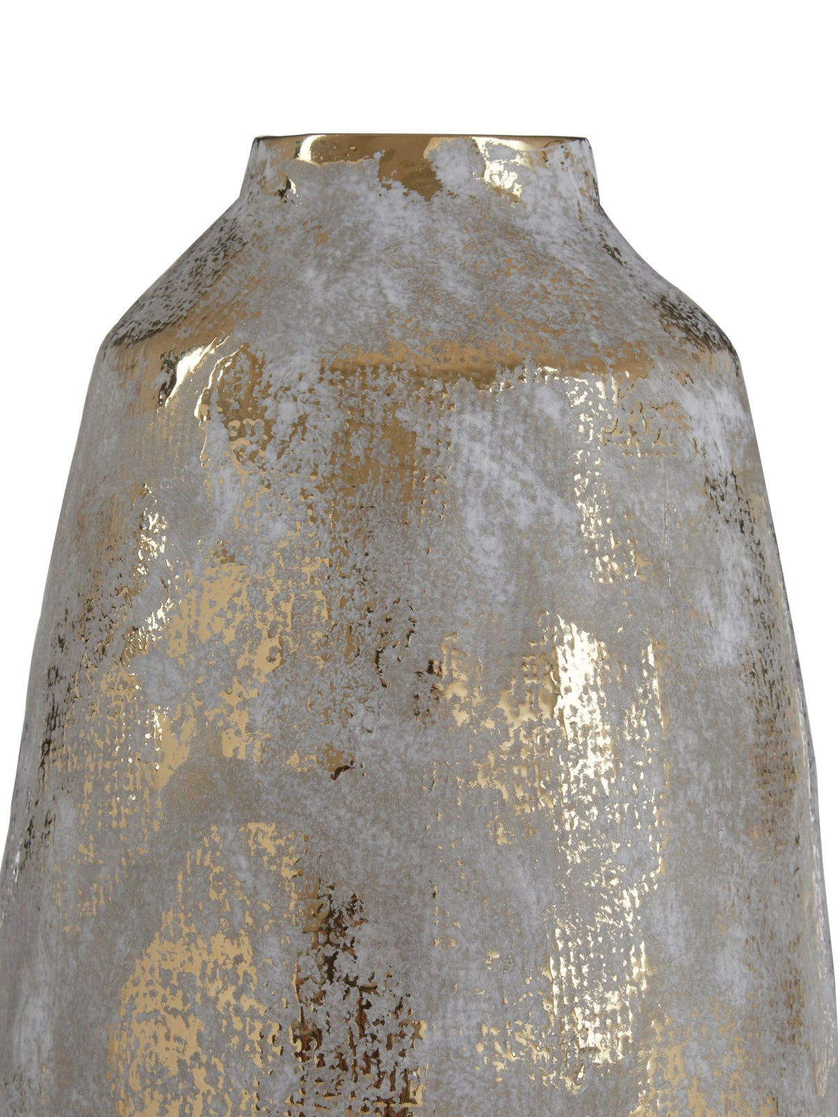Gildora Medium Grey and Gold Ceramic Vase