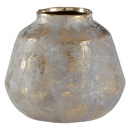 Gildora Small Grey And Gold Ceramic Vase