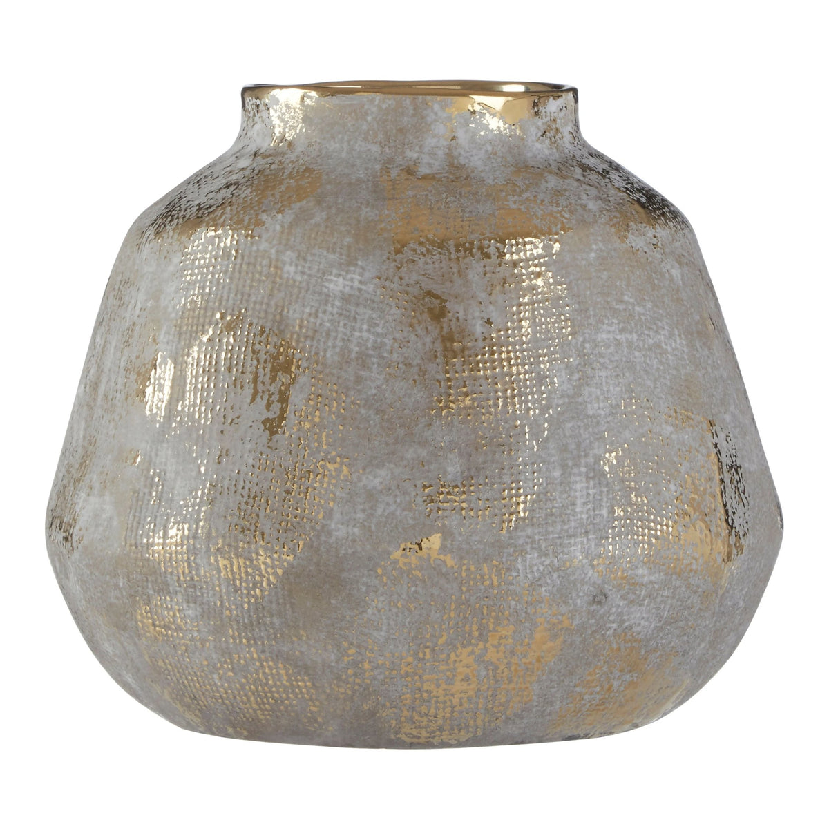 Gildora Small Grey And Gold Ceramic Vase