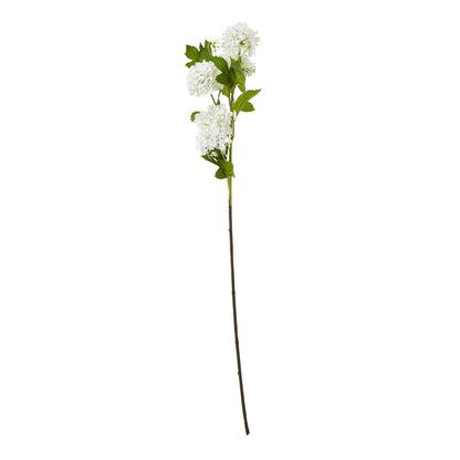Cream Snowball Viburnum Spray - Single Stem Flowers from the Quanta Home collection.