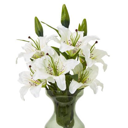White Madonna Lily Spray - Single Stem Flowers from the Quanta Home collection.