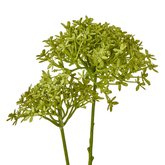 Lifelike green crown hydrangea stem with lush blooms and a sturdy base, ideal for elegant home decor.