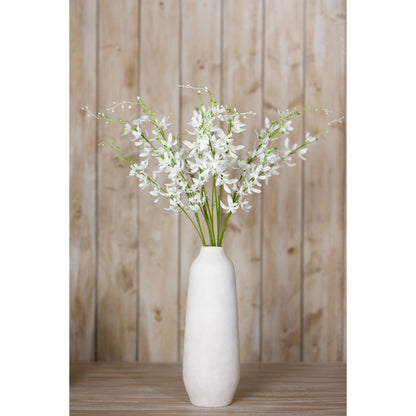 White Cymbidium Spray - Single Stem Flowers from the Quanta Home collection.