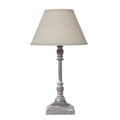 Antia Stem Table Lamp With Linen Shade - Lighting from the Quanta Home collection.