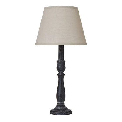 Ravenna Column Table Lamp With Linen Shade - Lighting from the Quanta Home collection.