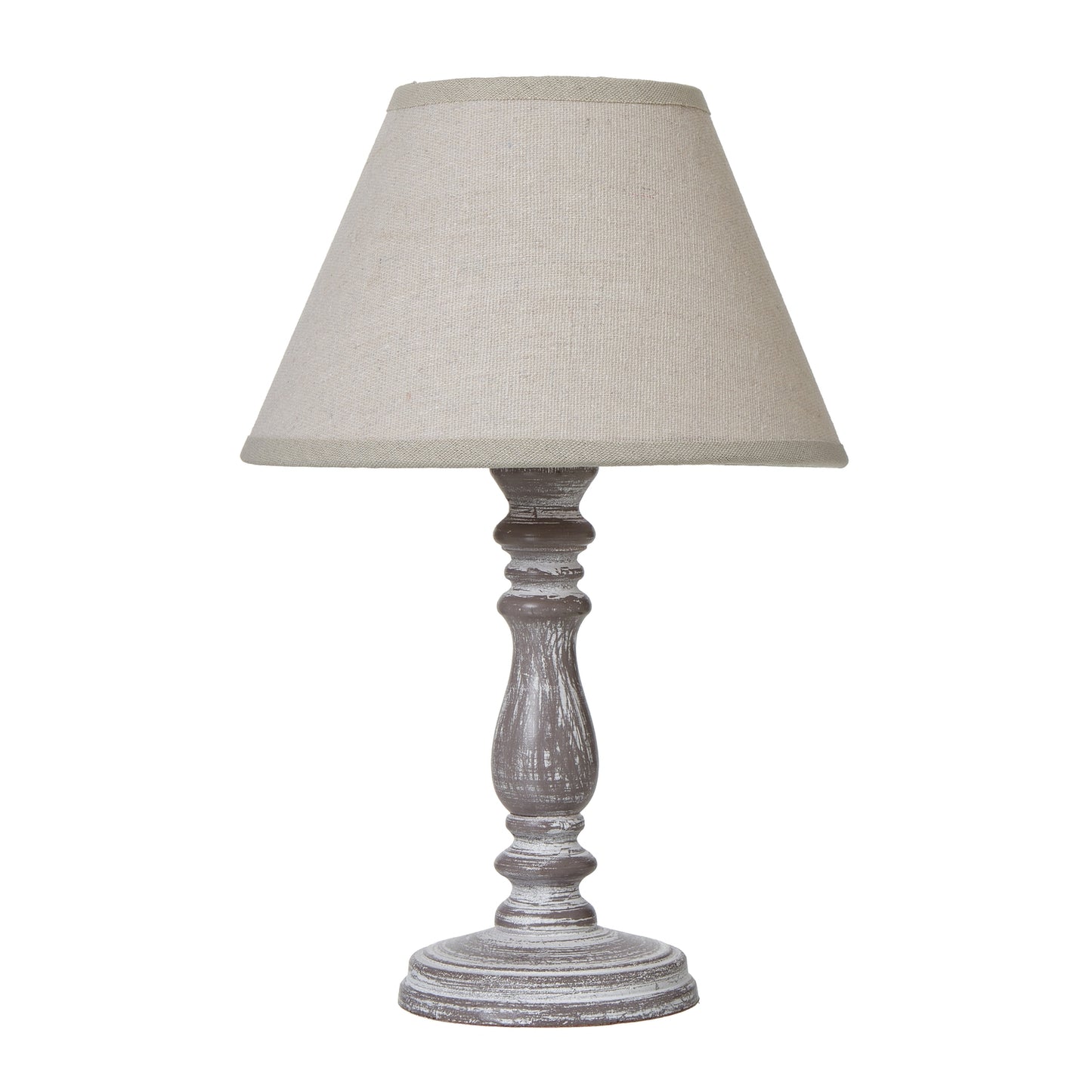 Setia Column Table Tamp With Linen Shade - Lighting from the Quanta Home collection.