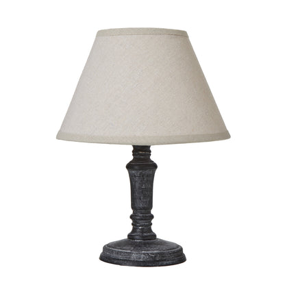 Palmyra Column Table Tamp With Linen Shade - Lighting from the Quanta Home collection.