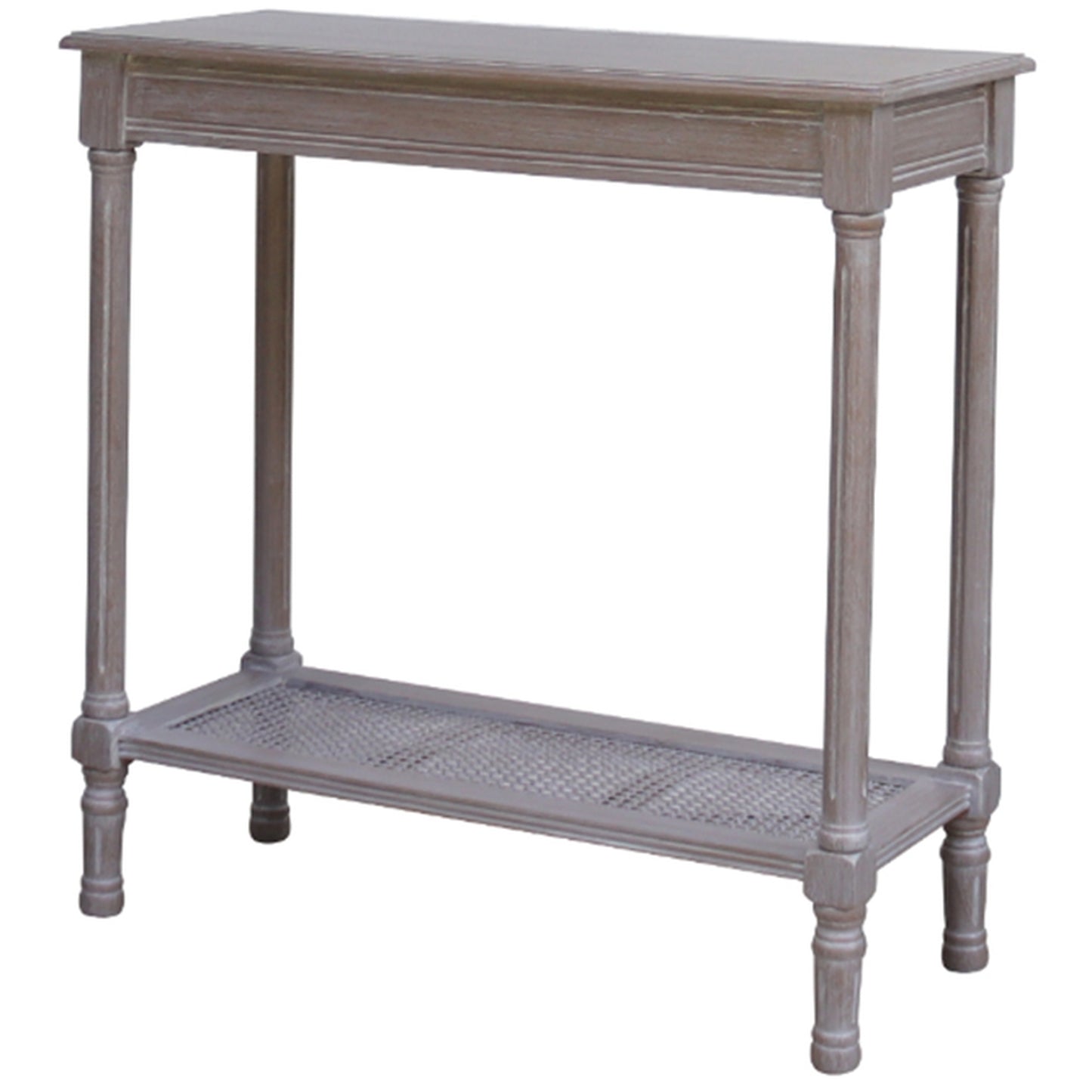 Red rattan console table with a sleek top and tapered legs, showcasing elegant craftsmanship and versatile style for any decor.