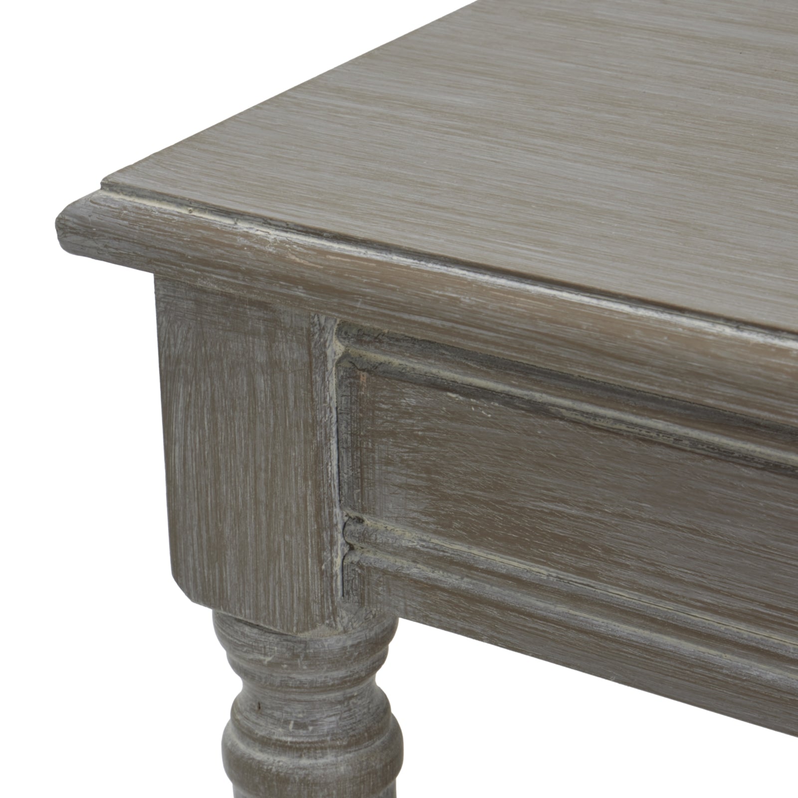 Natural wood coffee table with an elegant design, featuring a textured, woven rattan top and turned wooden legs in a warm finish.