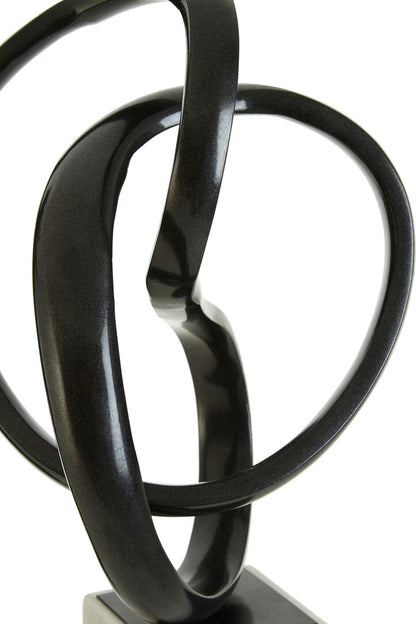 Efes Black Nickel Finish Knot Sculpture