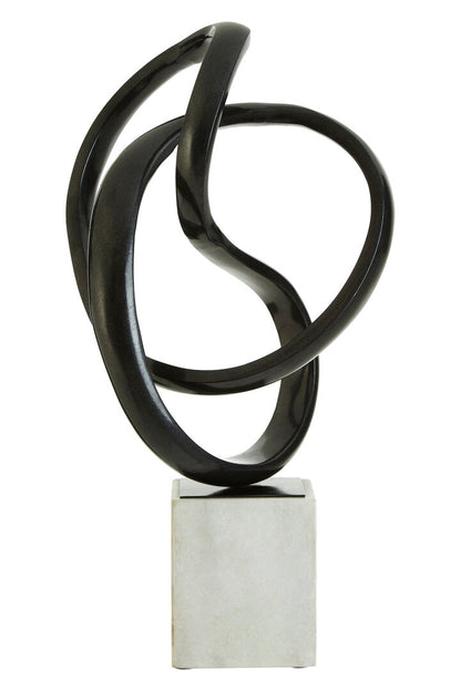 Efes Black Nickel Finish Knot Sculpture