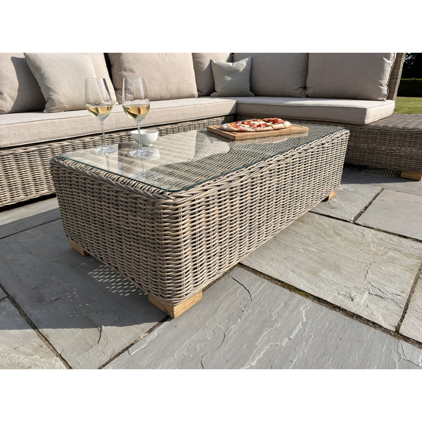Capri Collection Outdoor Large Corner And Coffee Table Set - Occasional Chairs from the Quanta Home collection.