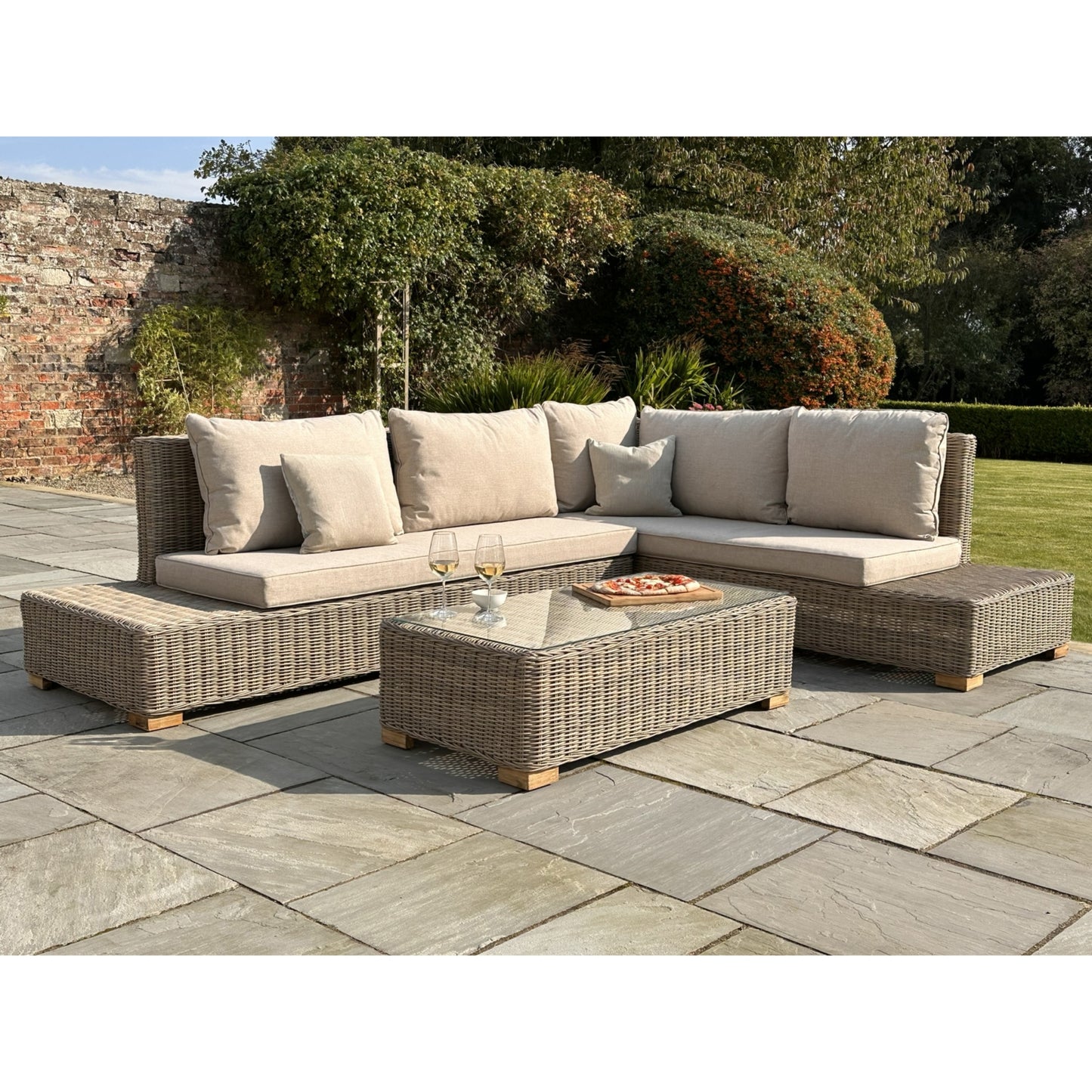 Capri Collection Outdoor Large Corner And Coffee Table Set - Occasional Chairs from the Quanta Home collection.