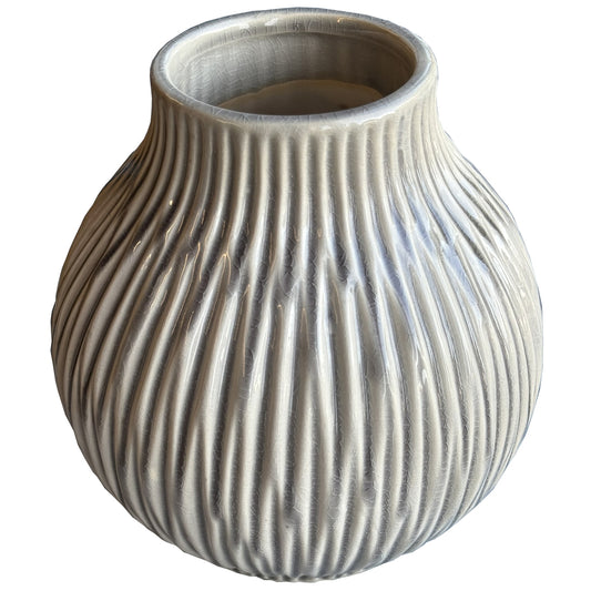 Pallida Collection Medium Bulbous Fleck Vase - Vases from the Quanta Home collection.