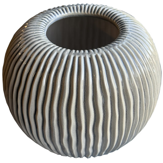 Pallida Collection Medium Striped Vase - Vases from the Quanta Home collection.
